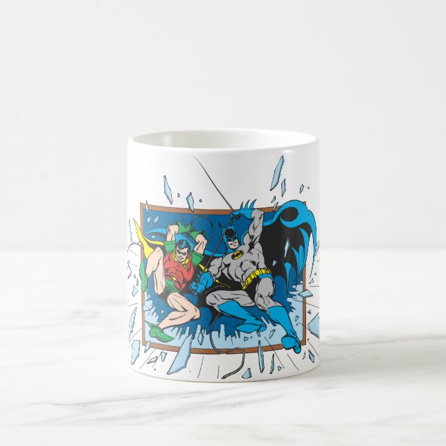 Batman & Robin zerbrechen Fenster Kaffeetasse (Mittel)