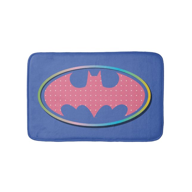 Batman | Rosa Polka-Dot-Logo Badematte (Vorderseite)