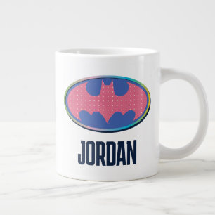 Batman   Rosa Polka-Dot-Logo Jumbo-Tasse
