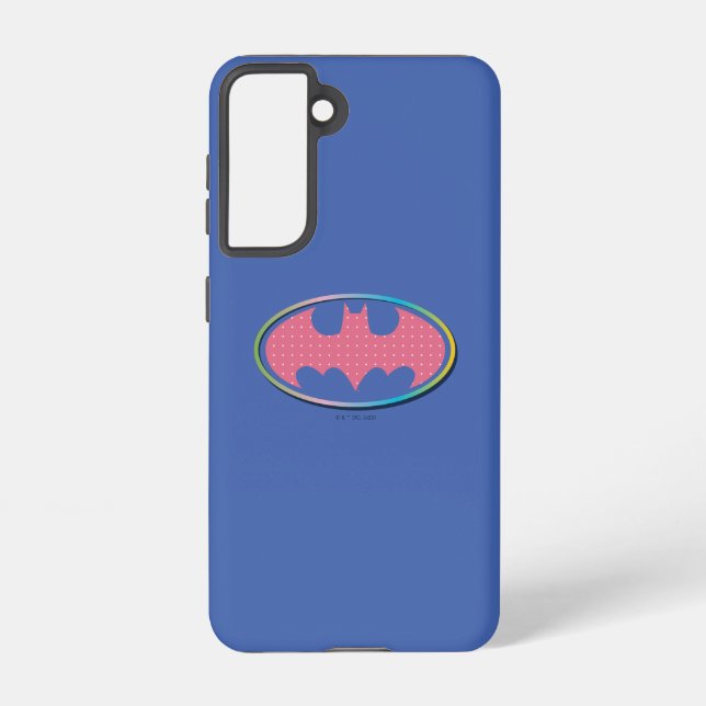 Batman | Rosa Polka-Dot-Logo Samsung Galaxy Hülle (Rückseite)