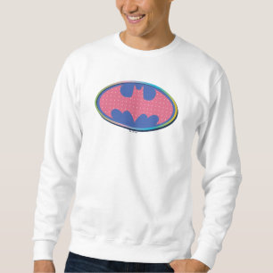 Batman   Rosa Polka-Dot-Logo Sweatshirt