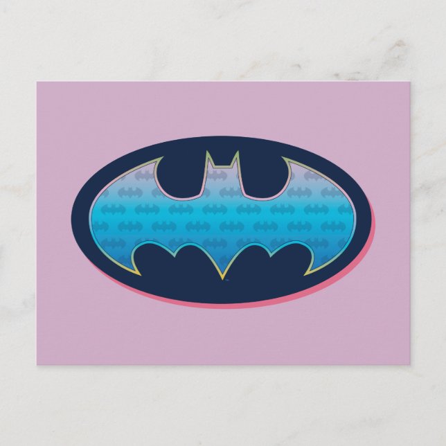 Batman | Rosa und Blau Postkarte (Vorderseite)