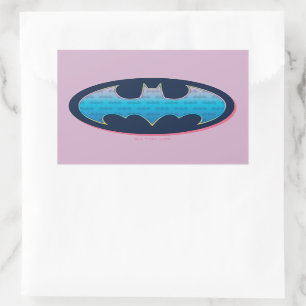 Batman   Rosa und Blau Rechteckiger Aufkleber