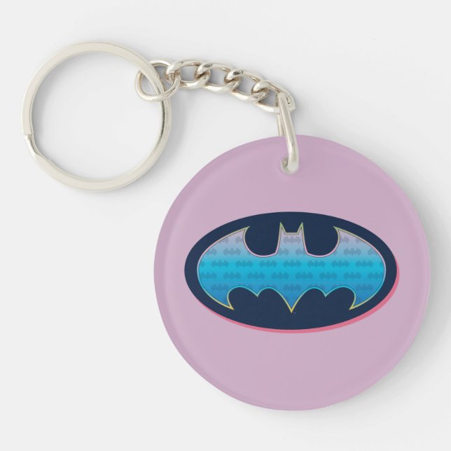 Batman | Rosa und Blau Schlüsselanhänger (Vorderseite)