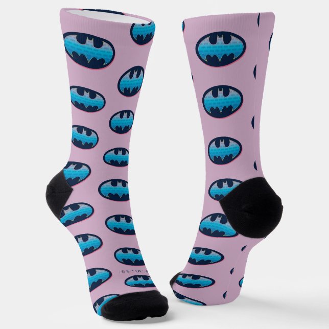 Batman | Rosa und Blau Socken (Gewinkelt)