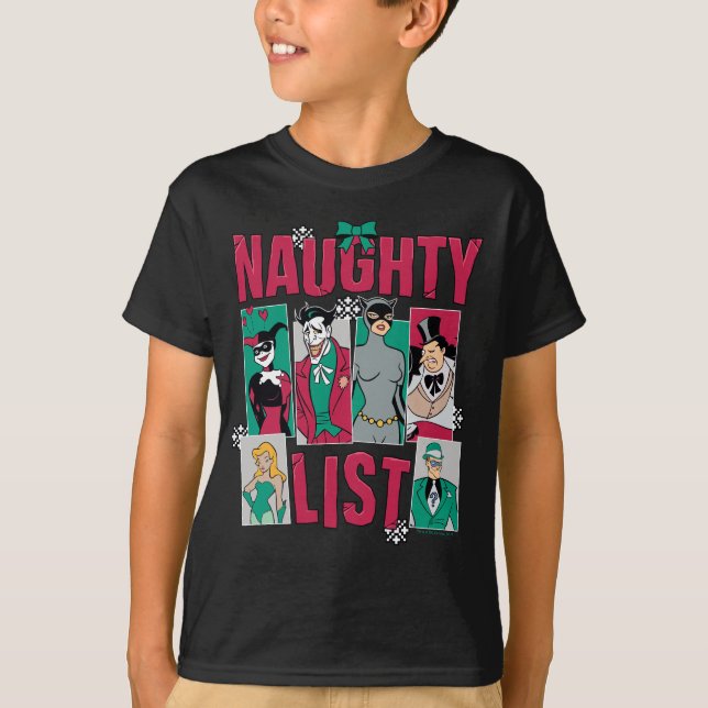 Batman | Santa Naughty List of Villains T-Shirt (Vorderseite)
