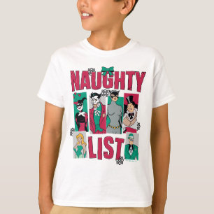 Batman Santa Naughty List of Villains T-Shirt