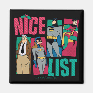 Batman   Santa Nice Liste der Helden Magnet
