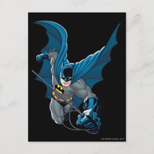 Batman schwingt aus dem Seil Postkarte
