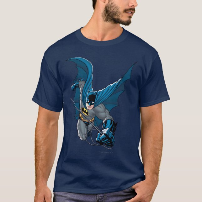 Batman schwingt aus dem Seil T-Shirt (Vorderseite)