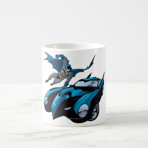 Batman schwingt über kaffeetasse