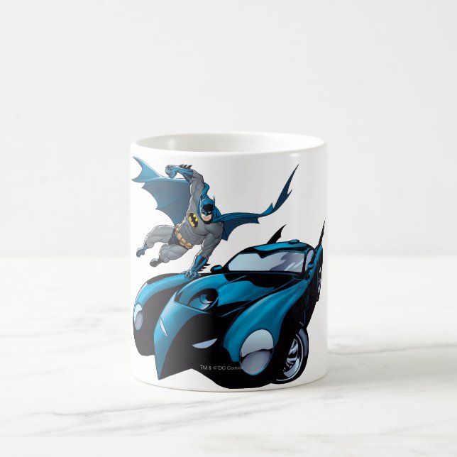 Batman schwingt über kaffeetasse (Mittel)