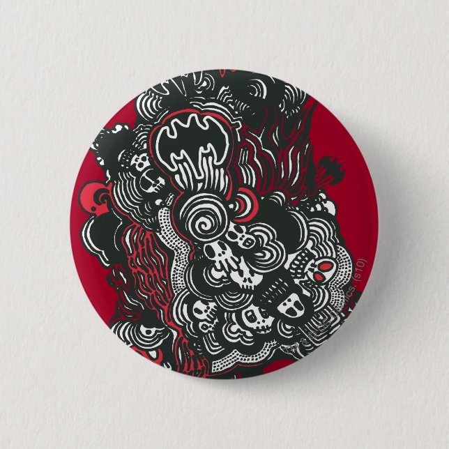 Batman Skulls/Ink Doodle Button (Vorderseite)