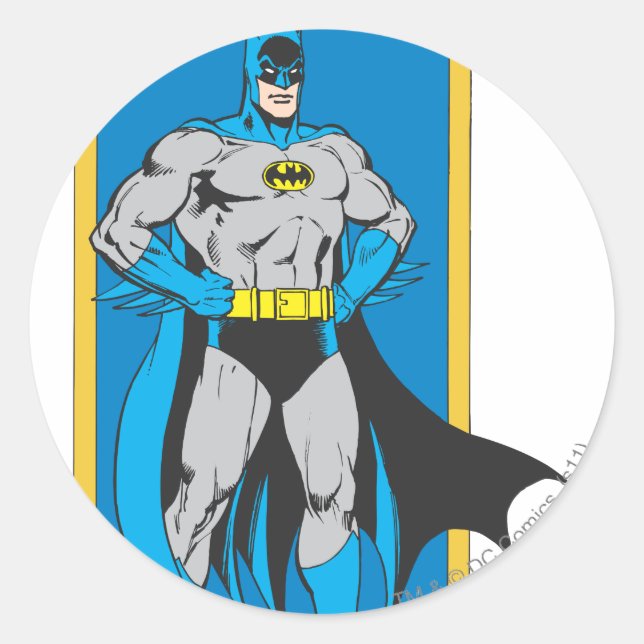 Batman Stands 2 Runder Aufkleber (Vorderseite)