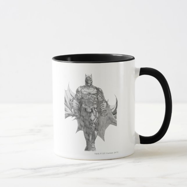 Batman Stehend Zeichnend Tasse (Rechts)