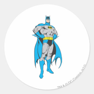 Batman steht aufrecht runder aufkleber