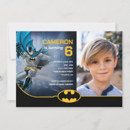 Batman Super Hero Birthday - Foto Einladung
