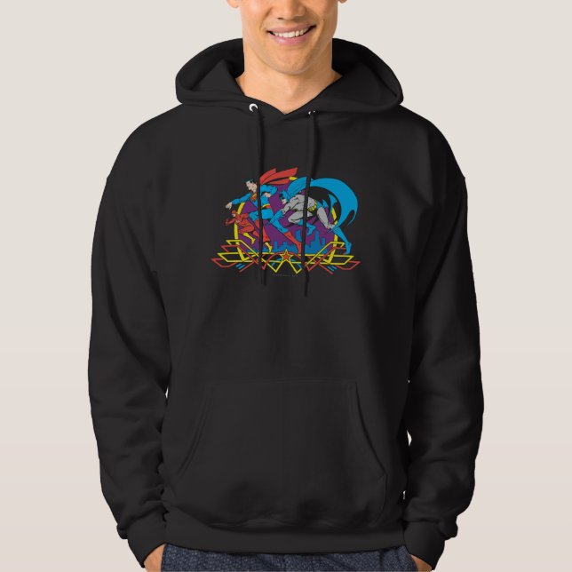 Batman + Superman + Flash Hoodie (Vorderseite)