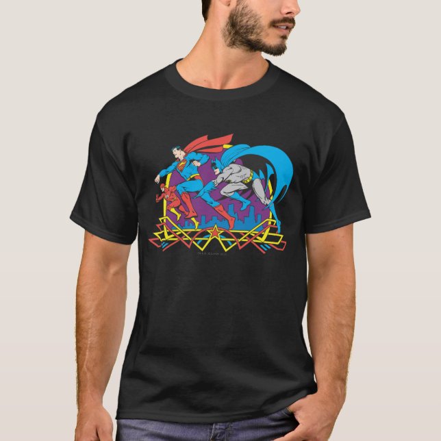Batman + Superman + Flash T-Shirt (Vorderseite)