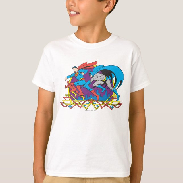Batman + Superman + Flash T-Shirt (Vorderseite)