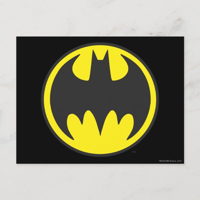 Batman Symbol | Bat Circle Logo Postkarte (Vorderseite)