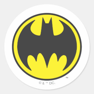 Batman Symbol   Bat Circle Logo Runder Aufkleber