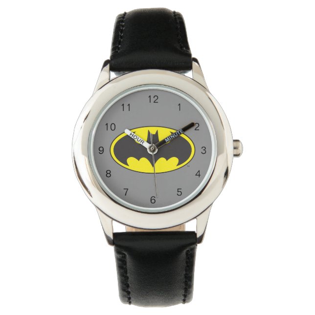 Batman Symbol | Becken-Oval-Logo Armbanduhr (Vorderseite)