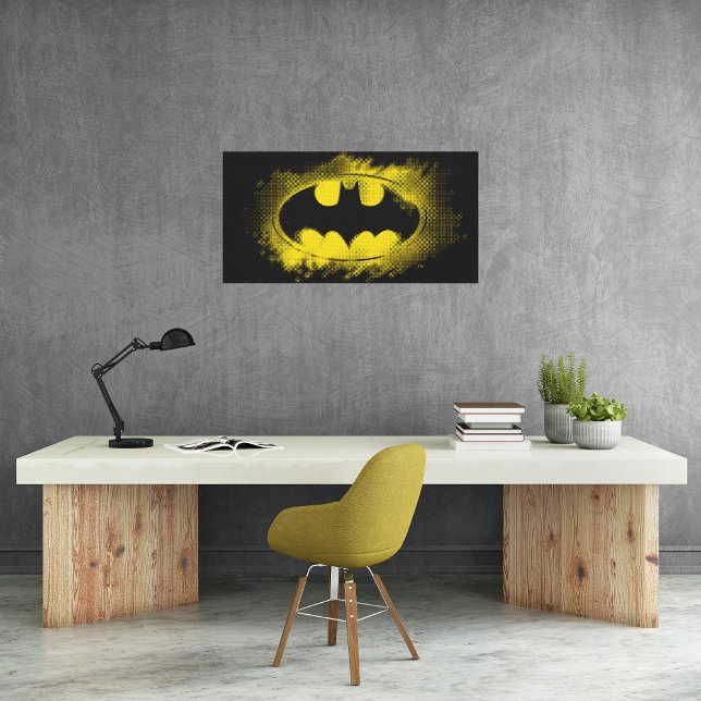 Batman Symbol | Black and Yellow Logo Leinwanddruck (Von Creator hochgeladen)