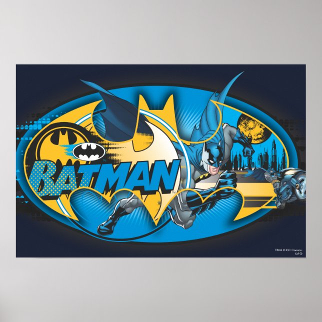 Batman Symbol | Classic Collage Logo Poster (Vorne)