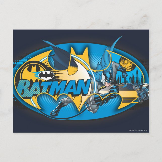 Batman Symbol | Classic Collage Logo Postkarte (Vorderseite)