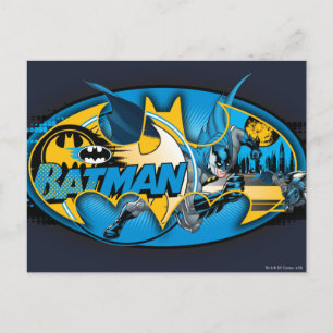 Batman Symbol   Classic Collage Logo Postkarte