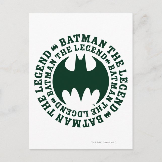 Batman Symbol | Das Legend-Logo Postkarte (Vorderseite)