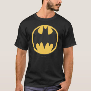 Batman Symbol   Dunkelgelbes Circle-Logo T-Shirt