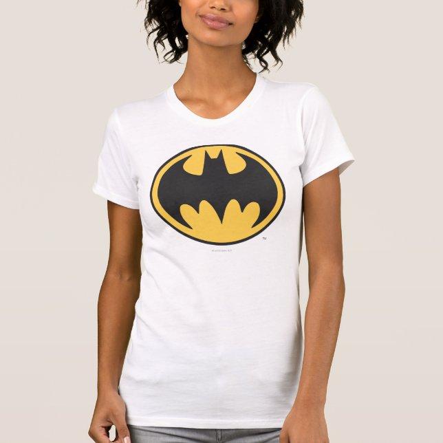 Batman Symbol | Dunkelgelbes Circle-Logo T-Shirt (Vorderseite)