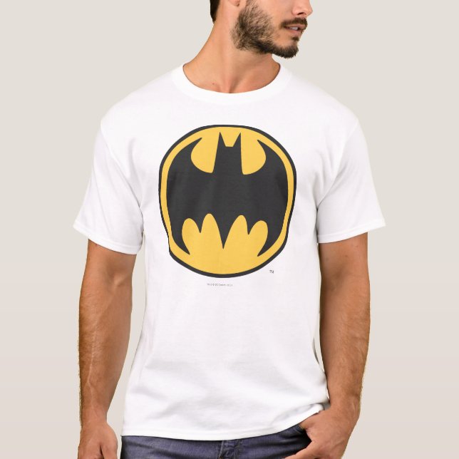 Batman Symbol | Dunkelgelbes Circle-Logo T-Shirt (Vorderseite)