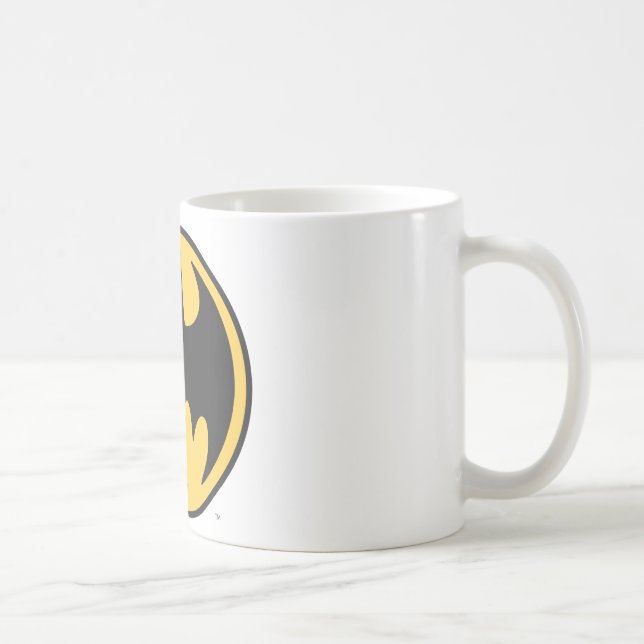 Batman Symbol | Dunkelgelbes Circle-Logo Tasse (Rechts)