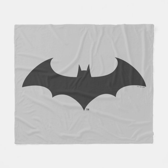 Batman Symbol | Einfache Bat-Silhouette Fleecedecke (Vorderseite (Horizontal))