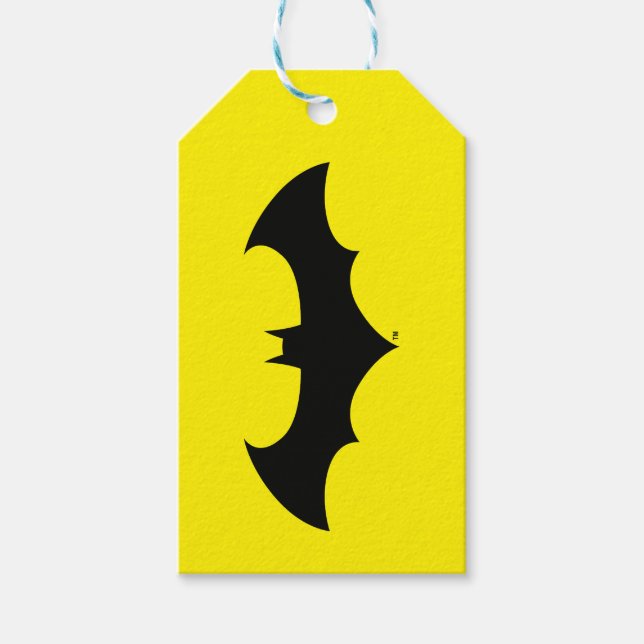 Batman Symbol | Einfache Bat-Silhouette Geschenkanhänger (Vorderseite)