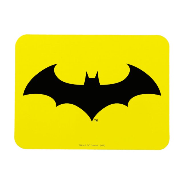 Batman Symbol | Einfache Bat-Silhouette Magnet (Horizontal)
