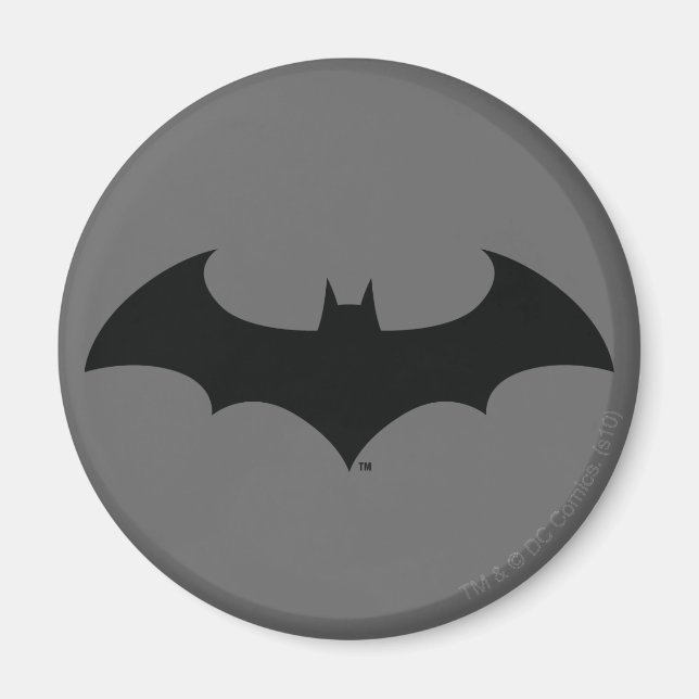 Batman Symbol | Einfache Bat-Silhouette Magnet (Vorne)