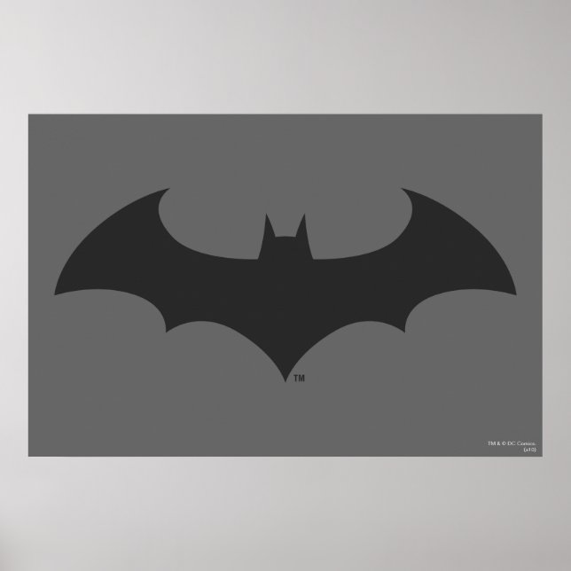 Batman Symbol | Einfache Bat-Silhouette Poster (Vorne)