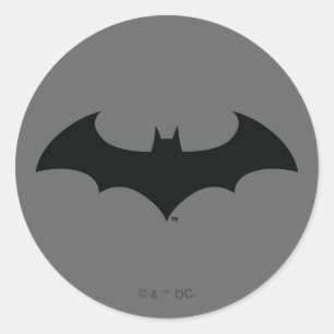 Batman Symbol   Einfache Bat-Silhouette Runder Aufkleber