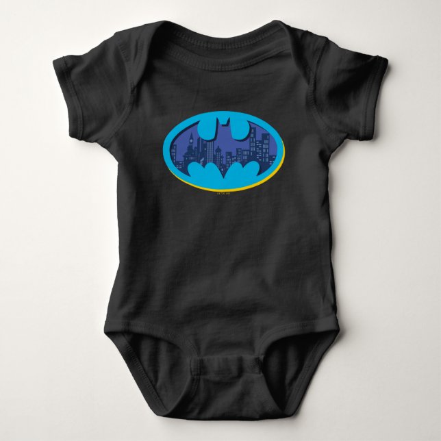 Batman | Symbol für die Stadt Arkham Baby Strampler (Vorderseite)