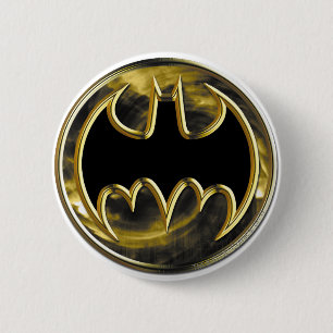 Batman Symbol   Gold-Logo Button