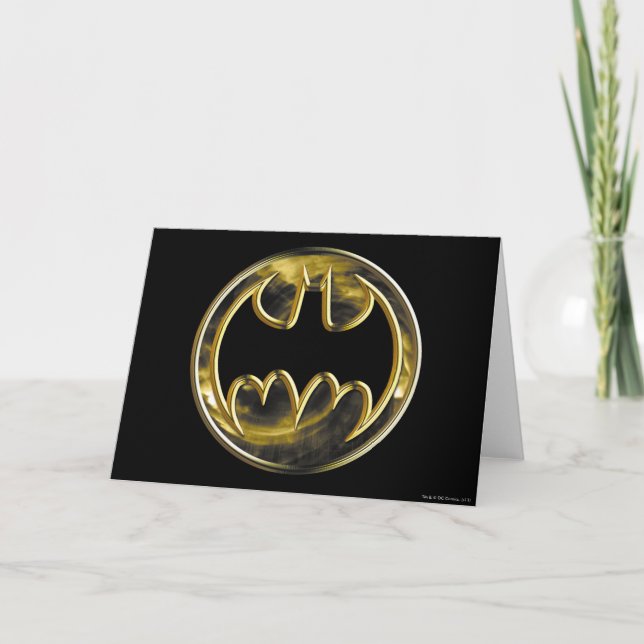 Batman Symbol | Gold-Logo Karte (Vorderseite)