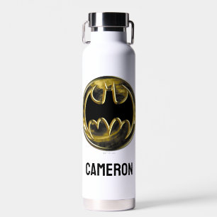 Batman Symbol   Gold-Logo   Name hinzufügen Trinkflasche