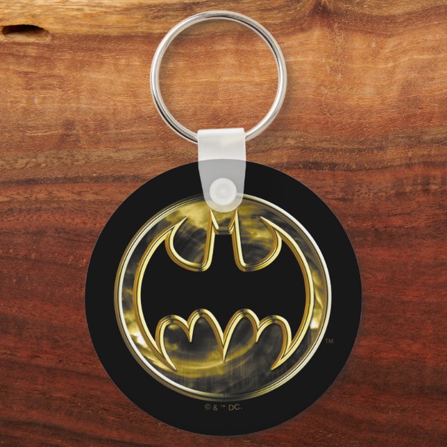 Batman Symbol | Gold-Logo Schlüsselanhänger (Vorderseite)