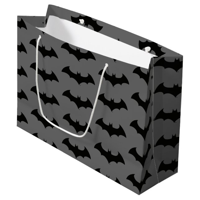 Batman Symbol | Grainy-Logo Große Geschenktüte (Vorderseite Schrägansicht)