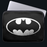 Batman Symbol | Grainy-Logo Laptopschutzhülle<br><div class="desc">Das klassische Batman Logo in grauem metallischem Stil.</div>