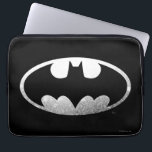 Batman Symbol | Grainy-Logo Laptopschutzhülle<br><div class="desc">Das klassische Batman Logo in grauem metallischem Stil.</div>